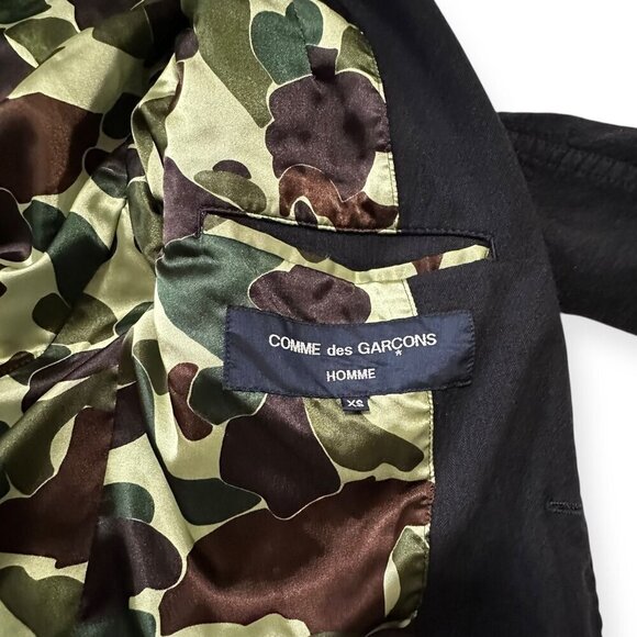 Comme Des Garçons HOMME Black Wool Jacket, Size XS, AW2017 - Picture 3 of 16